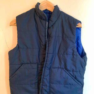 Vintage Blue Padded, quilted Vest